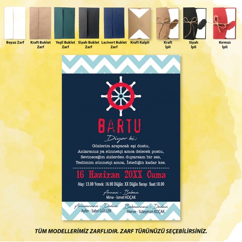 Mert Sünnet Davetiye 0749 - Yaren Davetiye