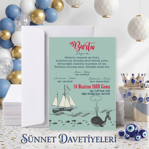 Mert Sünnet Davetiye 0760 Mert Sünnet Davetiye 0760 - Yaren Davetiye