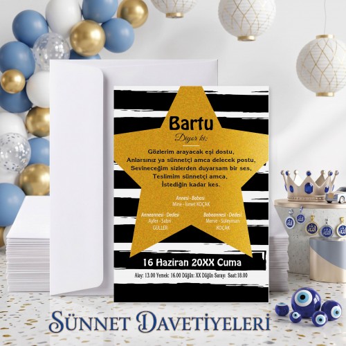 Mert Sünnet Davetiye 0770 - Yaren Davetiye