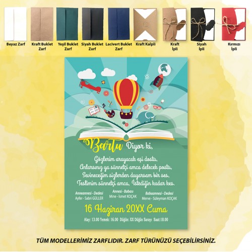 Mert Sünnet Davetiye 0781 - Yaren Davetiye