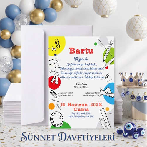 Mert Sünnet Davetiye 0790 Mert Sünnet Davetiye 0790 - Yaren Davetiye