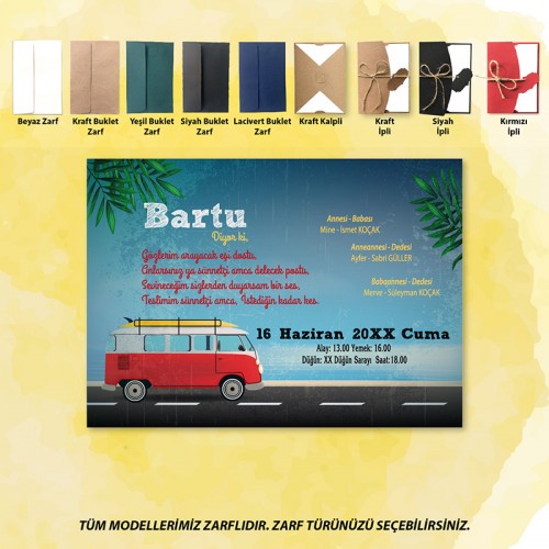 Mert Sünnet Davetiye 0794 - Yaren Davetiye