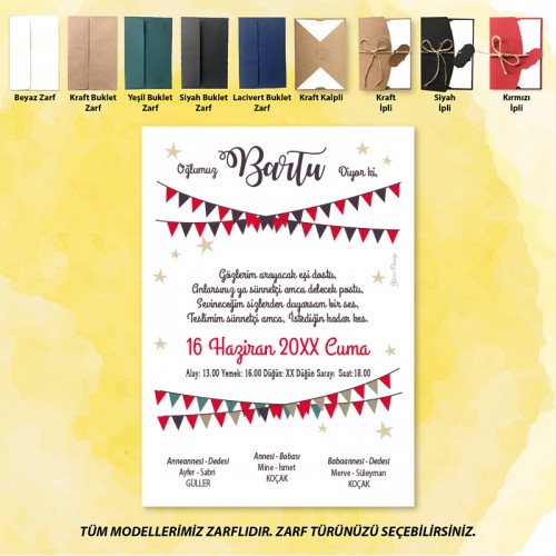 Mert Sünnet Davetiye 0799 - Yaren Davetiye