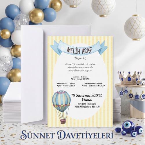 Mert Sünnet Davetiye 0808 - Yaren Davetiye