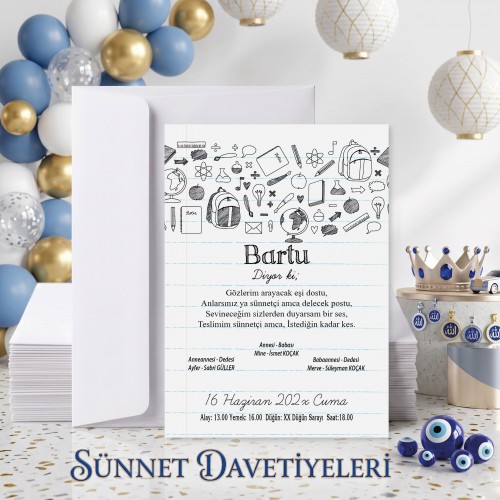 Mert Sünnet Davetiye 0832 Mert Sünnet Davetiye 0832 - Yaren Davetiye