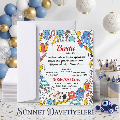 Mert Sünnet Davetiye 0833 Mert Sünnet Davetiye 0833 - Yaren Davetiye