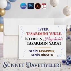 01 - Sünnet Davetiye Tasarla - Yatay