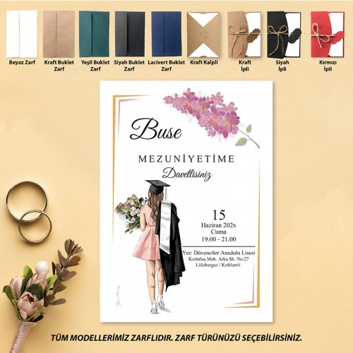 Mezuniyet Davetiyesi - Yaren Davetiye