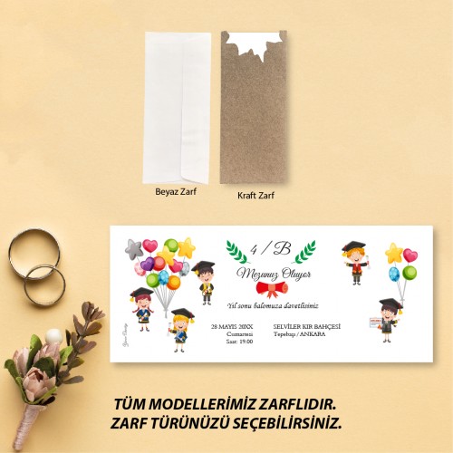 school graduation invitation Mezuniyet Davetiyesi - Yaren Davetiye