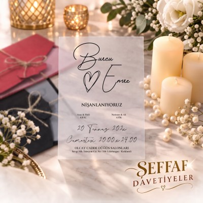 Şeffaf Davetiye 9011