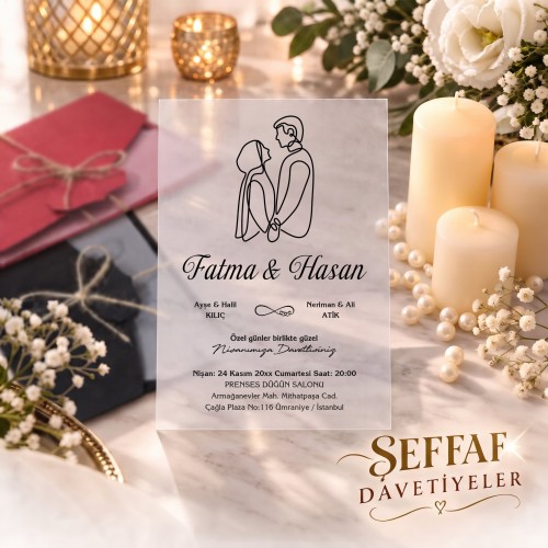 Şeffaf Davetiye Şeffaf Davetiye - Yaren Davetiye