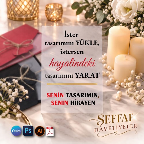 Sen Tasarla Kendi Tasarımını Yükle ve Bastır | Yapay Zeka, Pdf, Canva Davetiye Baskısı - Yaren Davetiye