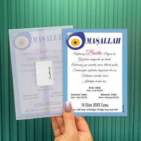 Şeffaf Zarflı Sünnet Davetiye 309