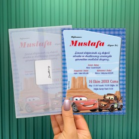 Şeffaf Zarflı Sünnet Davetiye 706