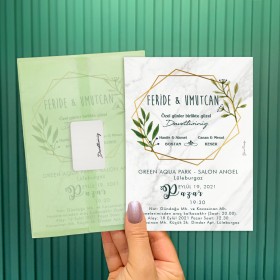 Şeffaf Zarflı Davetiye 1086