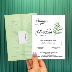 Şeffaf Zarflı Davetiye 0161