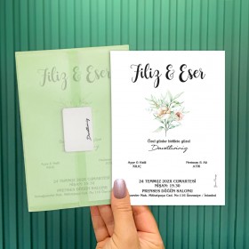 Şeffaf Zarflı Davetiye 0176