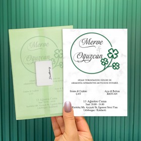 Şeffaf Zarflı Davetiye 0792