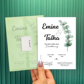 Şeffaf Zarflı Davetiye 0803