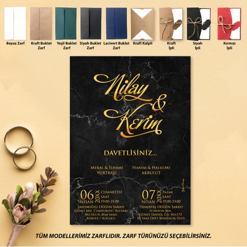 Yeni Sezon Davetiye Modelleri - Yaren Davetiye