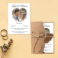 Gelin Damat Resimli Nikah Davetiyesi