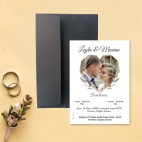 Gelin Damat Resimli Nikah Davetiyesi