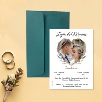 Gelin Damat Resimli Nikah Davetiyesi
