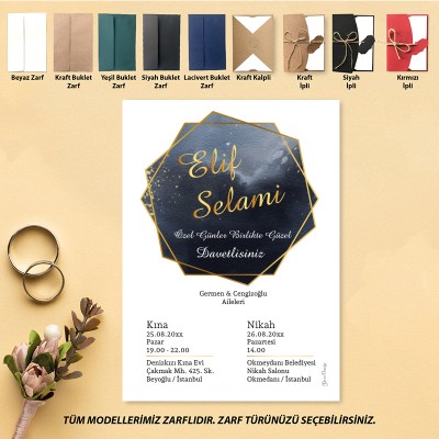 Yaren Davetiye 0154 - Fotoğraflı Davetiye Modelleri