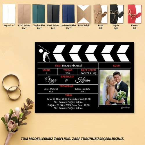 Yaren Davetiye 0200 - Fotoğraflı Davetiye Modelleri - Yaren Davetiye