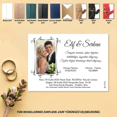 Yaren Davetiye 0206 - Fotoğraflı Davetiye Modelleri