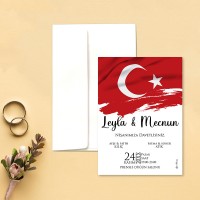 Yaren Davetiye 0796 - Türk Bayrağı Tasarımı Davetiye Yaren Davetiye 0796 - Türk Bayrağı Tasarımı Davetiye