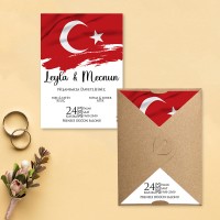 Yaren Davetiye 0796 - Türk Bayrağı Tasarımı Davetiye Yaren Davetiye 0796 - Türk Bayrağı Tasarımı Davetiye