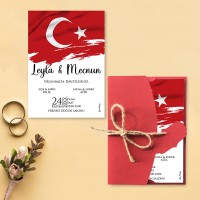 Yaren Davetiye 0796 - Türk Bayrağı Tasarımı Davetiye Yaren Davetiye 0796 - Türk Bayrağı Tasarımı Davetiye