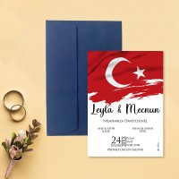 Yaren Davetiye 0796 - Türk Bayrağı Tasarımı Davetiye Yaren Davetiye 0796 - Türk Bayrağı Tasarımı Davetiye