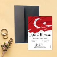 Yaren Davetiye 0796 - Türk Bayrağı Tasarımı Davetiye Yaren Davetiye 0796 - Türk Bayrağı Tasarımı Davetiye