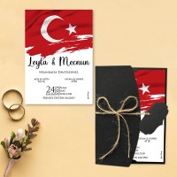 Yaren Davetiye 0796 - Türk Bayrağı Tasarımı Davetiye Yaren Davetiye 0796 - Türk Bayrağı Tasarımı Davetiye