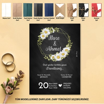 Yaren Davetiye 0802 - Papatya Tasarım Davetiye