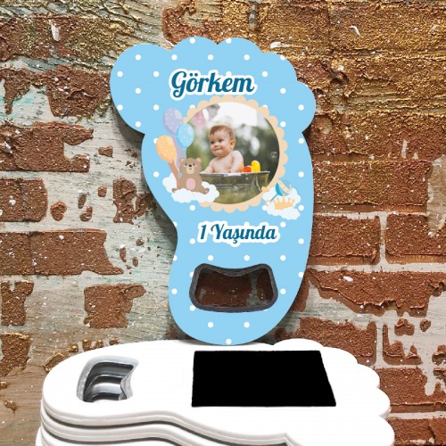 Ayak Açacaklı Magnet 2001 - Erkek Bebek Resimli Magnet - Yaren Davetiye