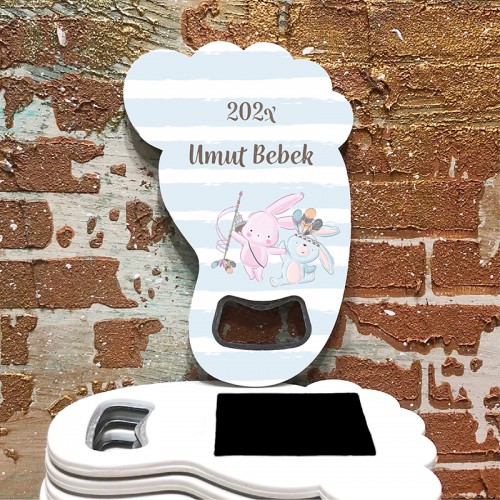 Ayak Açacaklı Magnet 4004 - Erkek Bebek Magnet - Yaren Davetiye
