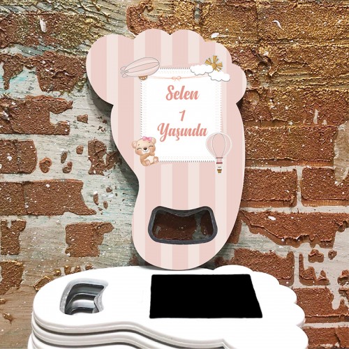 Ayak Açacaklı Magnet 4013 - Kız Bebek Konsept - Yaren Davetiye