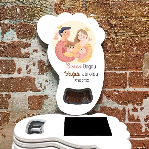 Ayak Açacaklı Magnet 4015 - Aile Teması - Yaren Davetiye
