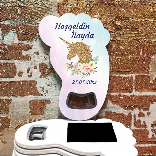 Ayak Açacaklı Magnet 4016 - Unicorn Teması - Yaren Davetiye