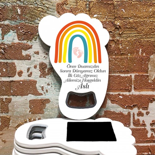 Ayak Açacaklı Magnet 4031 - Gökkuşağı Teması - Yaren Davetiye