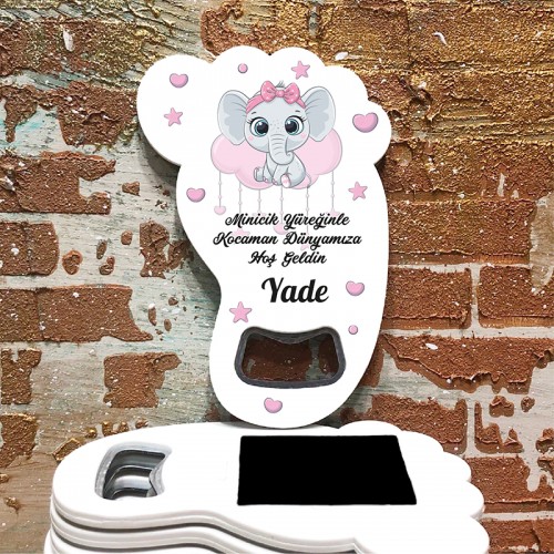 Ayak Açacaklı Magnet 4032 - Sevimli Fil Tasarım - Yaren Davetiye