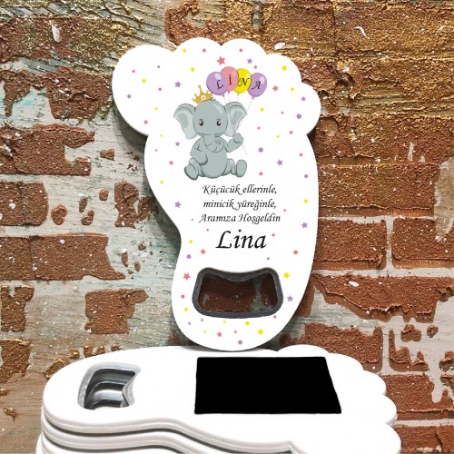 Ayak Açacaklı Magnet 4037 - Sevimli Fil Tasarım - Yaren Davetiye