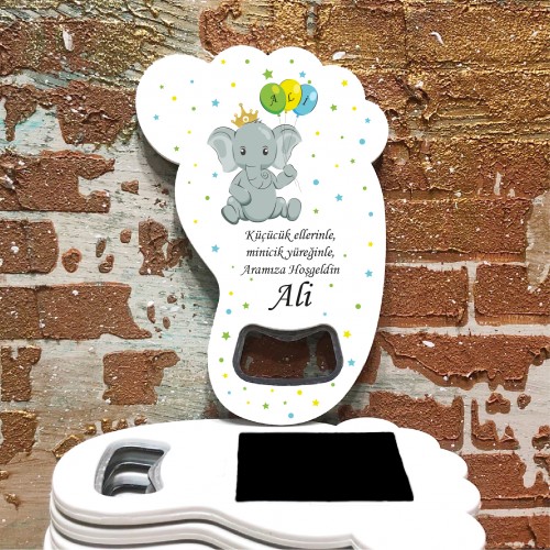 Ayak Açacaklı Magnet 4038 - Sevimli Fil Tasarım - Yaren Davetiye