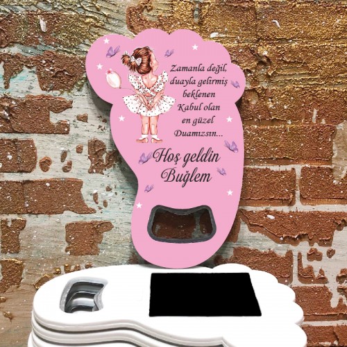 Ayak Açacaklı Magnet 4054 - Kız Çocuk Tasarımı - Yaren Davetiye