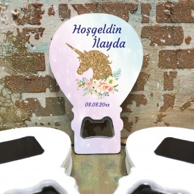 Balon Açacaklı Magnet 127 - Unicornlu Hediyelik Magnet