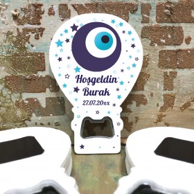 Balon Açacaklı Magnet 138 - Nazar Boncuklu Yenidoğan Hediyelik Magnet