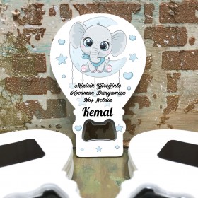 Balon Açacaklı Magnet 143 - Sevimli Fil Tasarım